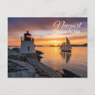 Castle Hill Lighthouse Newport Rhode Island RI Briefkaart
