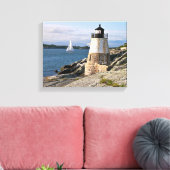 Castle Hill Lighthouse, Rhode Island Canvas Afdruk (Insitu (Woonkamer))