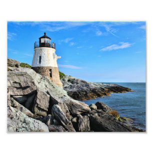 Castle Hill Lighthouse, Rhode Island Foto Afdruk