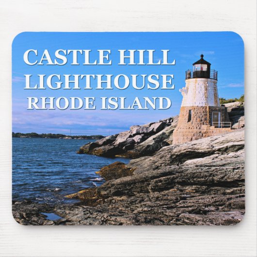 Castle Hill Lighthouse, Rhode Island Mousepad Muismat (Voorkant)