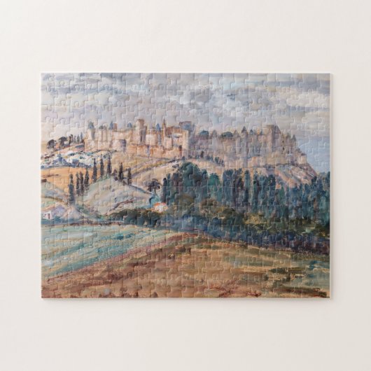 Castle, Hills, Trees Landscape Scene Puzzle Legpuzzel (Horizontaal)
