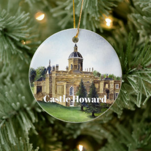Castle Howard North Yorkshire Waterverf Painting Keramisch Ornament
