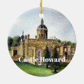 Castle Howard North Yorkshire Waterverf Painting Keramisch Ornament (Achterkant)