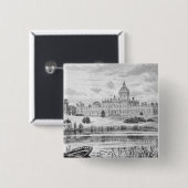 Castle Howard Vierkante Button 5,1 Cm (Voorkant /achterkant)