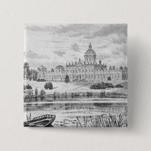Castle Howard Vierkante Button 5,1 Cm (Voorkant)