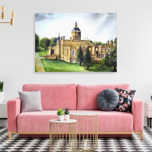Castle Howard, York, Engeland Canvas Afdruk (Insitu (Woonkamer))