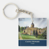 Castle Howard York Waterverf schilderen Sleutelhanger (Voorkant)