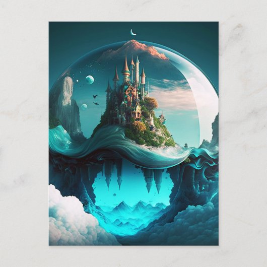 Castle in Crystal Ball Briefkaart (Voorkant)