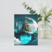 Castle in Crystal Ball Briefkaart (Staand voorkant)