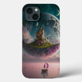 Castle in de Moon Fantasy Hoesje-Mate iPhone Case (Achterkant)