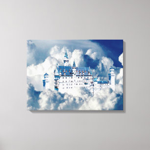 Castle in de wolken canvas afdruk