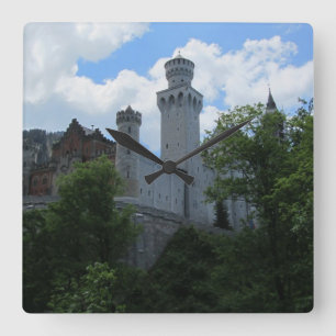 Castle in Hohenschwangau, Duitsland Vierkante Klok