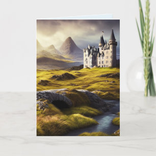 CASTLE IN SCOTLAND ART BIRTHDAY CARDS KAART