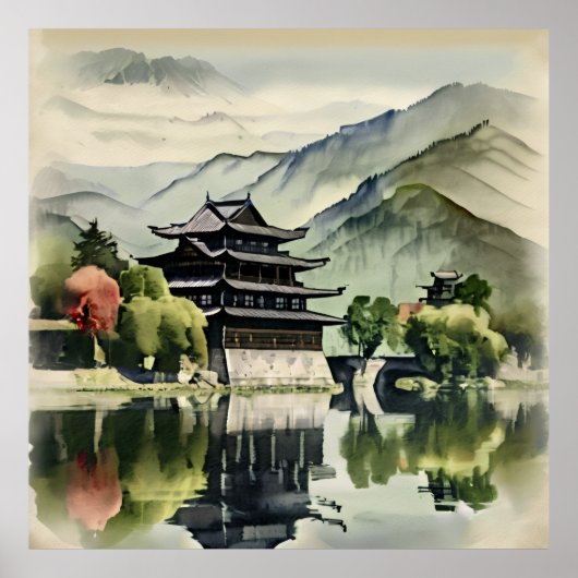 Castle In The Mountains Poster (Voorkant)