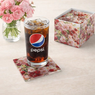 Castle Invitation Glass Coaster, Romantic Wedding  Glazen Onderzetter