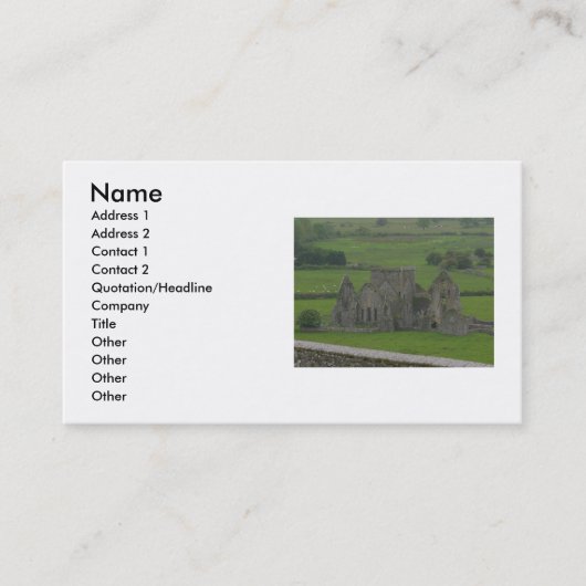 Castle Irlande Carte de visite (Devant)