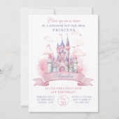 Castle Kingdom Princess Invitation de fête d'anniv (Devant)