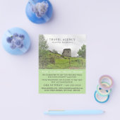 Castle Landscape, Travel Agency Advert Flyer (Enkel)