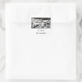 Castle Landscape Vierkante Sticker (Tas)