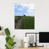 Castle Lindisfarne op het Heilige eiland Poster (Thuiskantoor)