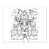Castle Line Art Color Me Rubberstempel (Afrduk)