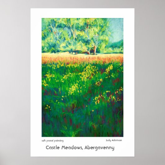 Castle Meadows, Abergavenny, Wales Poster (Voorkant)