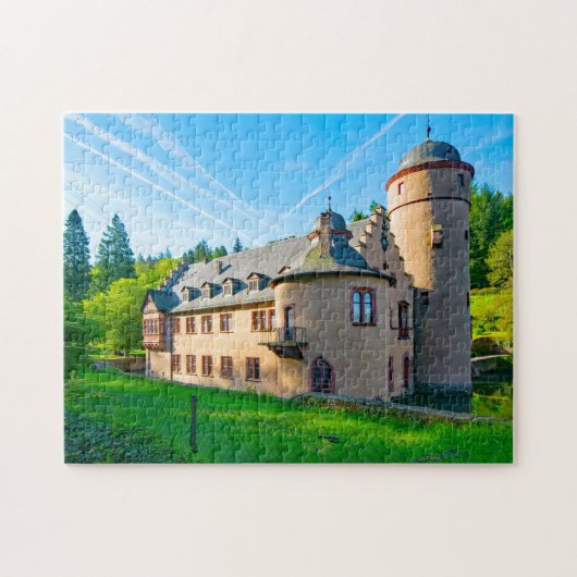Castle Mespelbrunn Bavaria Duitsland. Legpuzzel (Horizontaal)