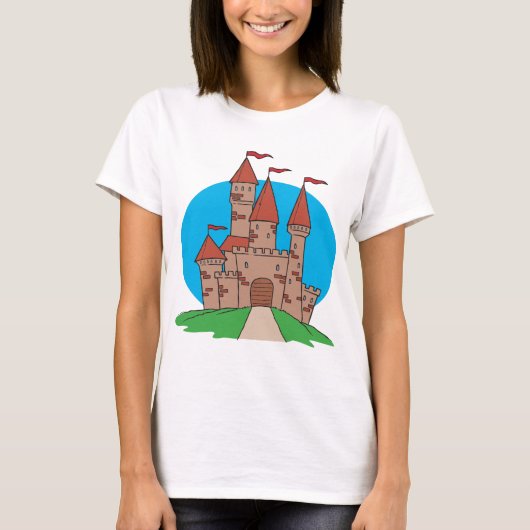 Castle met vlaggen t-shirt (Voorkant)