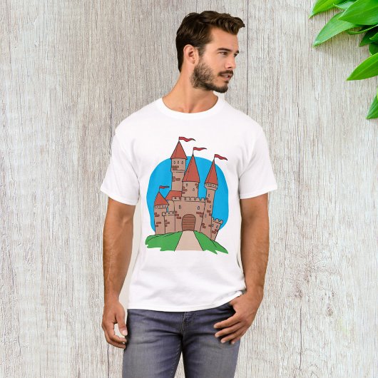 Castle met vlaggen t-shirt
