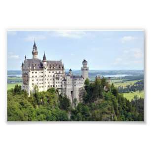 Castle Neuschwanstein Bavaria Duitsland Foto Afdruk