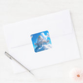 Castle of Lofty Aspirations Vierkante Sticker (Envelop)