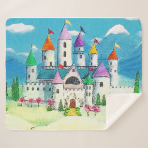 Castle of the Princesses Sherpa Blanket Deken