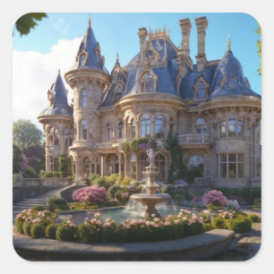 Castle of Victoriaans Splendor Vierkante Sticker
