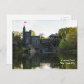 Castle op het meer briefkaart (Voorkant / Achterkant)