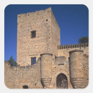 Castle Pedraza, Castilla León, Spanje 2 Vierkante Sticker