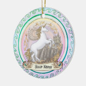 Castle Pegasus Unicorn Keramisch Ornament (Links)
