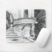 Castle pencilart Monochrome Black & White Muismat (Met muis)