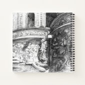 Castle pencilart Monochrome Black & White Notitieboek (Achterkant)