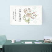 Castle Princess Dragon Baby shower Welkom Spandoek (Beurs)