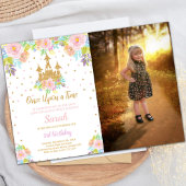 Castle Princess Invitation d'anniversaire avec pho