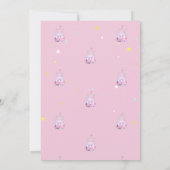 Castle Rainbow Cloud Birthday Uitnodiging (Achterkant)