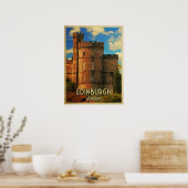Castle Rock Edinburgh Poster (Keuken)