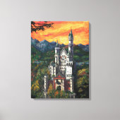 Castle Schloss Neuschwanstein Canvas Afdruk (Voorkant)