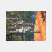 Castle Schloss Neuschwanstein Fleece Deken (Voorkant (Horizontaal))