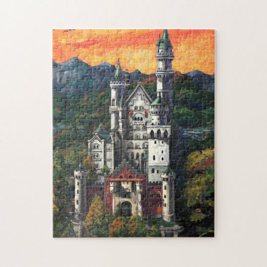 Castle Schloss Neuschwanstein Legpuzzel (Verticaal)