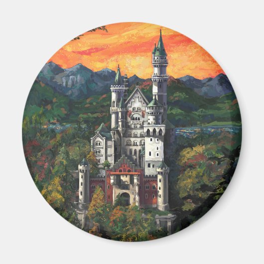 Castle Schloss Neuschwanstein Magneet (Voorkant)