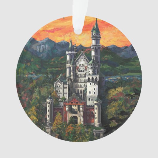 Castle Schloss Neuschwanstein Ornament (voorkant)