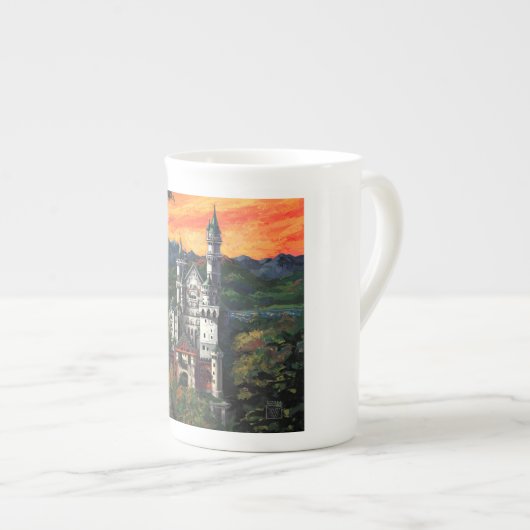 Castle Schloss Neuschwanstein Porselein Kop (Voorkant rechts)