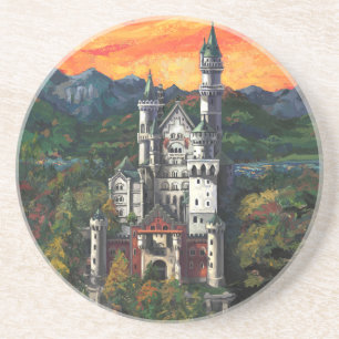 Castle Schloss Neuschwanstein Zandsteen Onderzetter