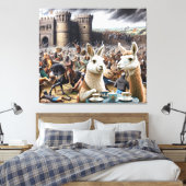 Castle Siege Tea Party Canvas Afdruk (Insitu (Slaapkamer))